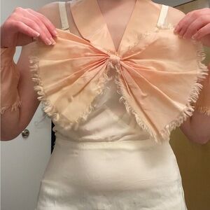 Peach collar and cuff set